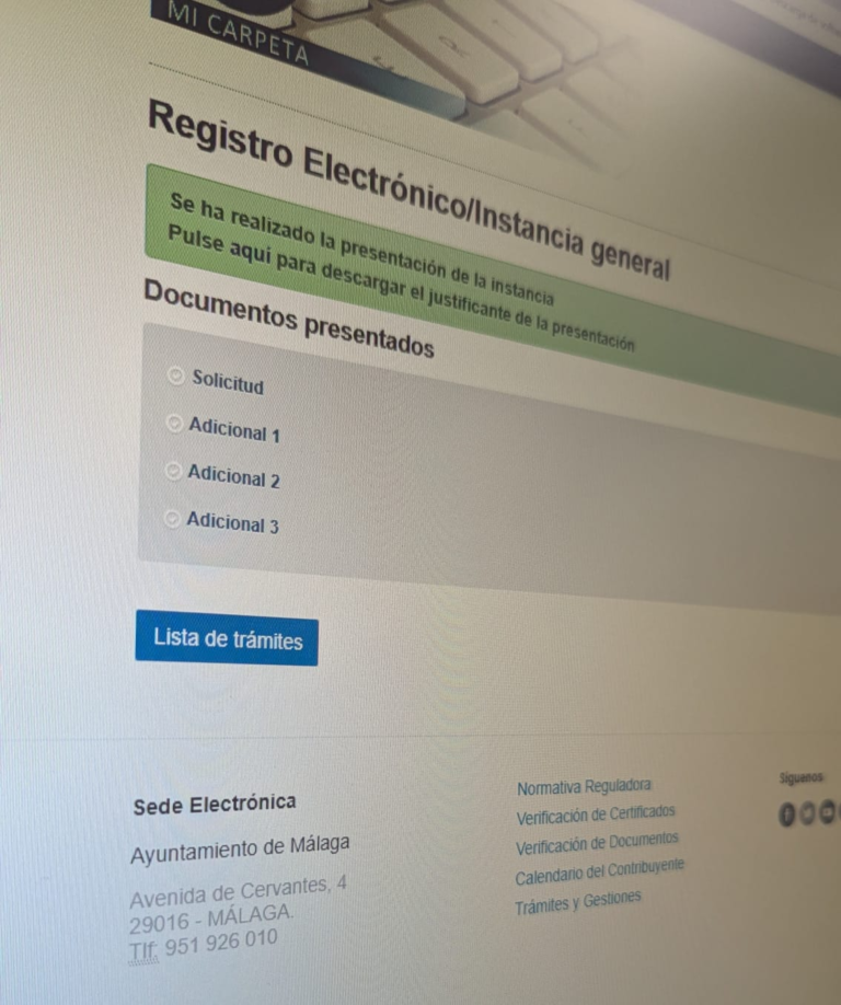 Recurso administrativo contra el Ayuntamiento de Málaga