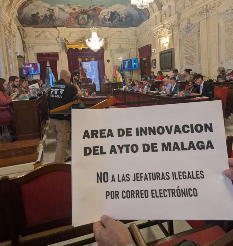 Intento de establecimiento de jefaturas ilegales en el Ayuntamiento de Málaga